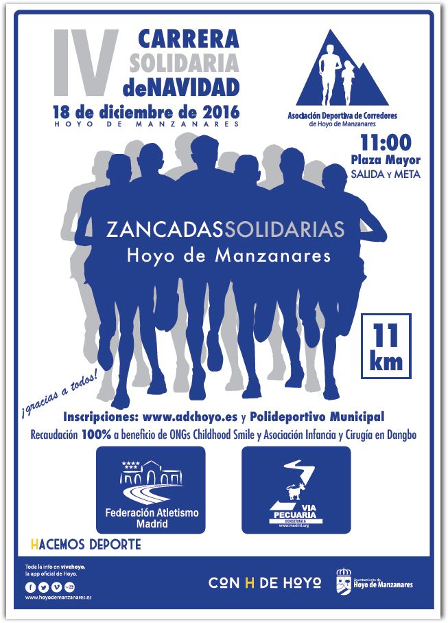 Carrera solidaria de navidad en Hoyo de Manzanares