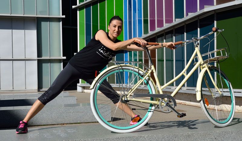 Circuito de estiramientos... ¡con la bici!
