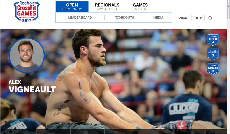 Alex Vignault, el canadiense que ha acabado tercero en los Open de CrossFit 2017