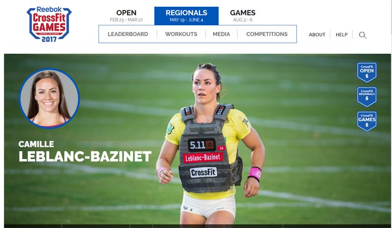 Camille Leblanc-Bazinet, la veterana del CrossFit queda tercera en los Open 2017