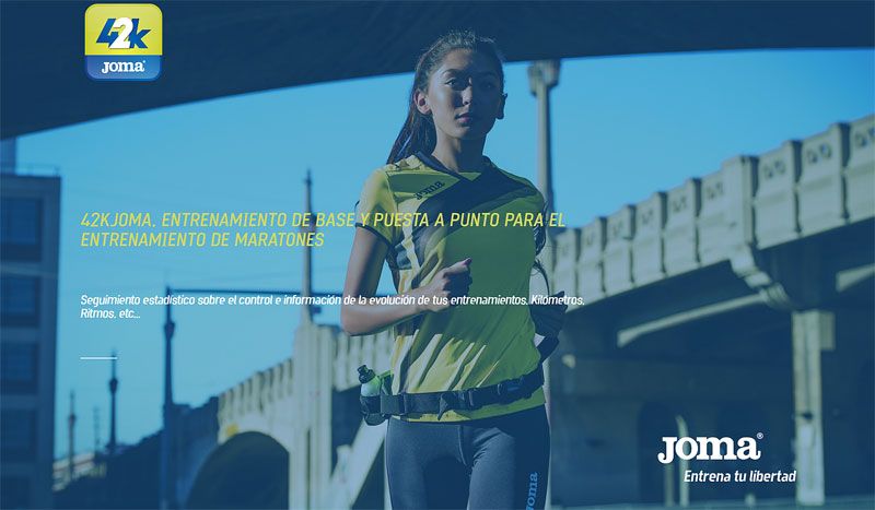 La aplicación de Joma para completar un maratón