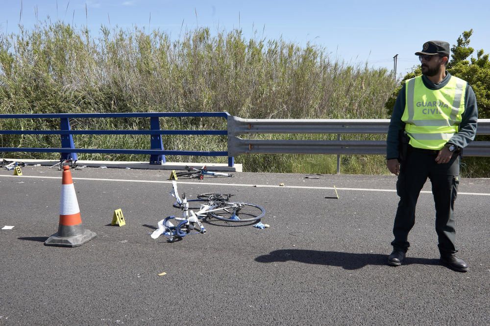 Una conductora borracha y drogada mata a tres ciclistas y hiere de gravedad a otros dos