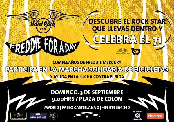 La marcha ciclista en Madrid homenaje a Freddie Mercury