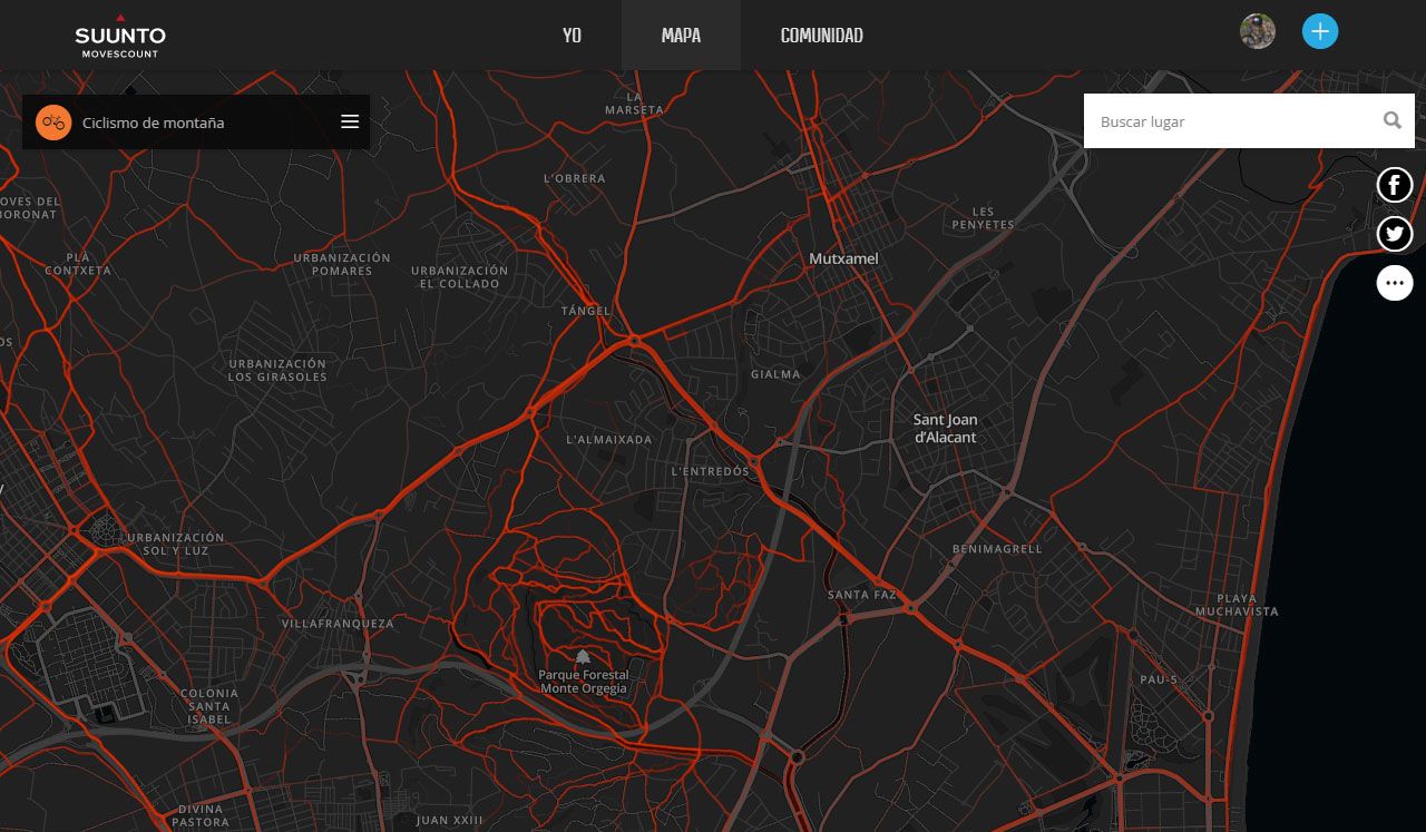 Los mapas que te dicen dónde entrenar