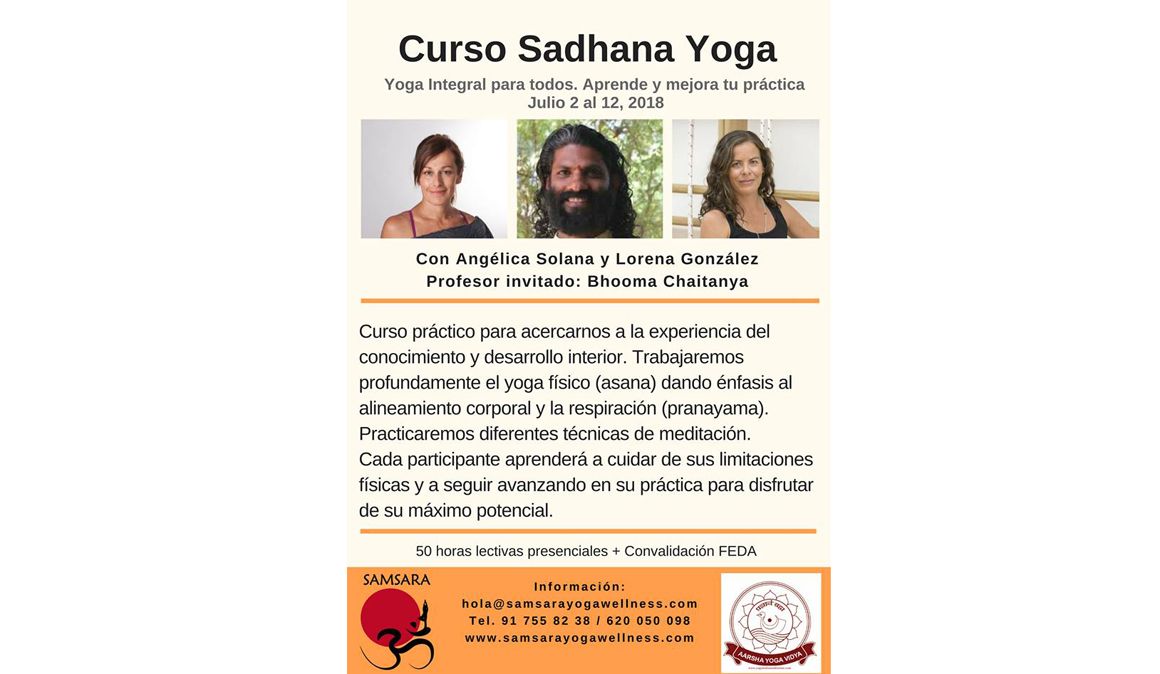 Del 2 al 12 de julio en Samsara Yoga Wellness