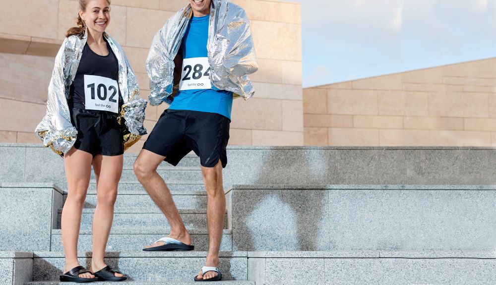 ¿Quieres volver a correr al día siguiente de una competición? Ponte unas OOfos nada más pasar la línea de meta ¿Quieres volver a correr al día siguiente de una competición? Ponte unas OOfos nada más pasar la línea de meta