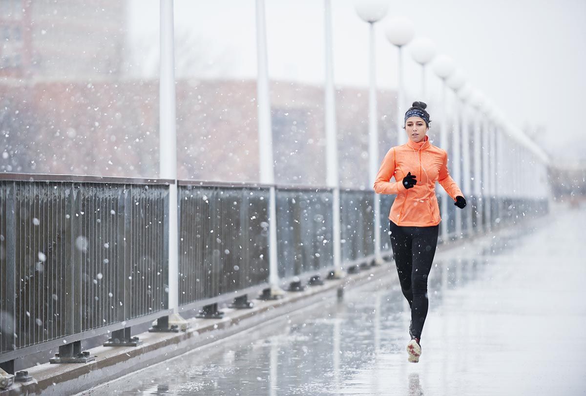 Correr en invierno acatarrado