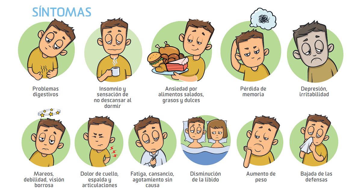 Síntomas de la fatiga adrenal Síntomas de la fatiga adrenal