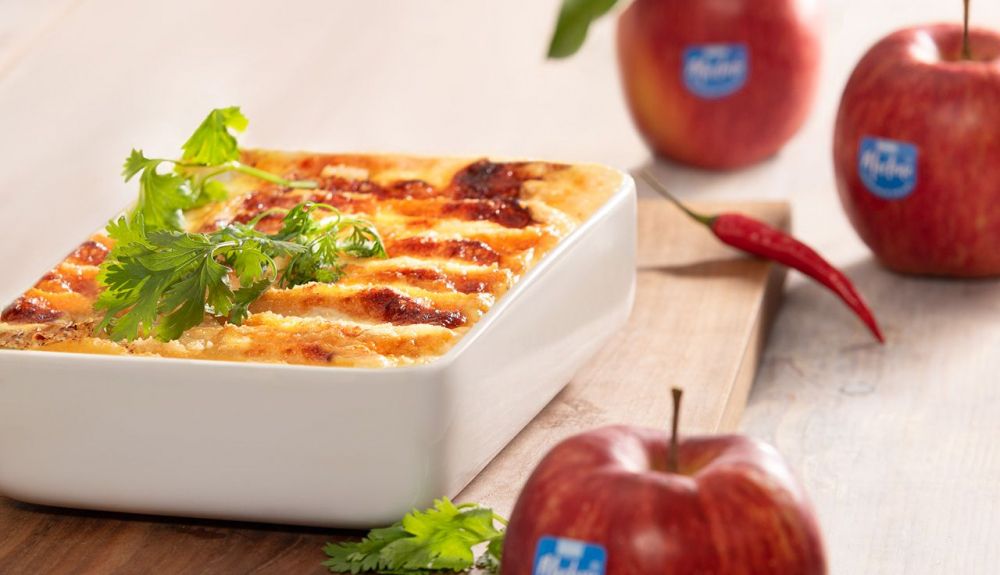 Receta de gratinado de manzana y calabaza con jengibre