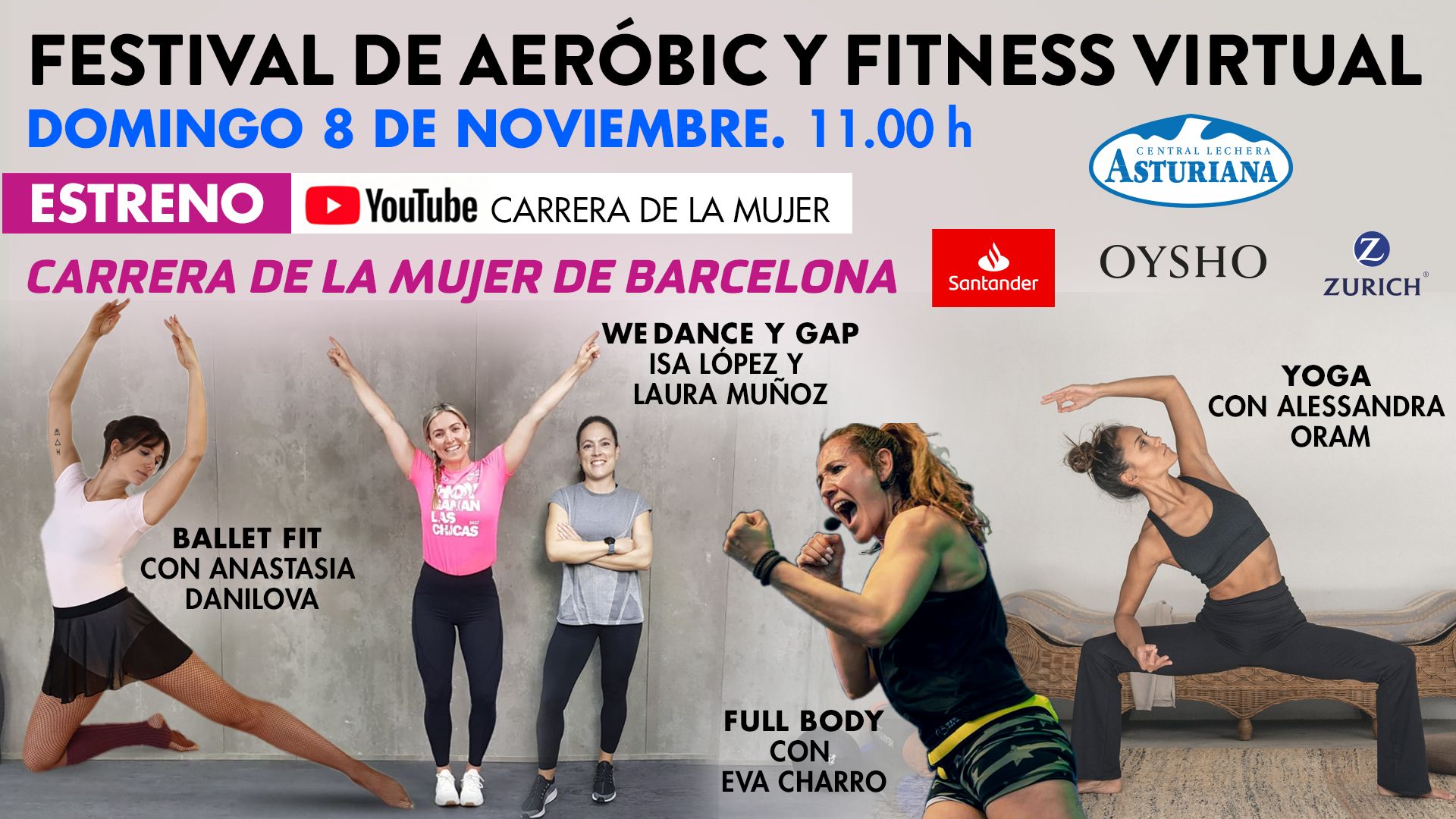 Festival de Aeróbic y Fitness de la Carrera de la Mujer de Barcelona.