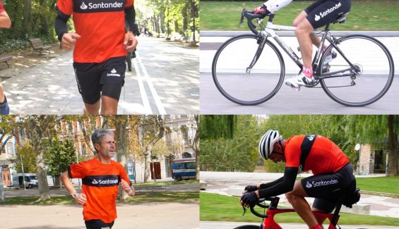 El reto solidario entre Martín Fiz y Miguel Indurain El reto solidario entre Martín Fiz y Miguel Indurain