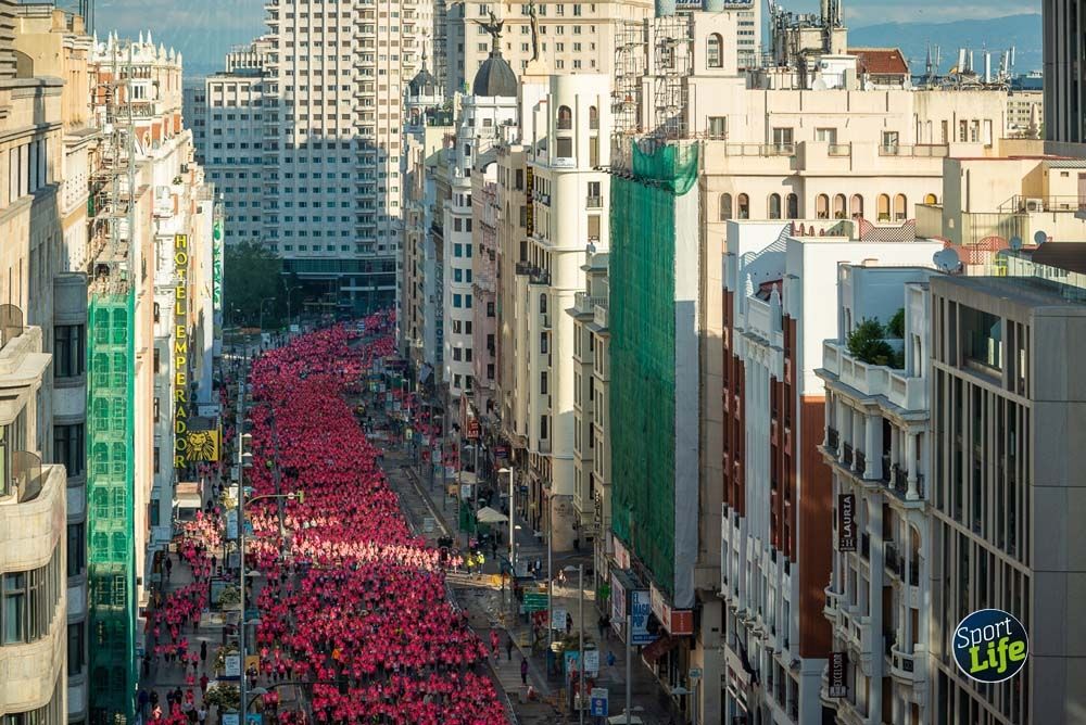 La marea rosa de la Carrera de la Mujer.