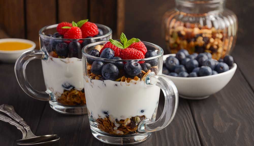 yogur arandanos tazas yogur arandanos tazas