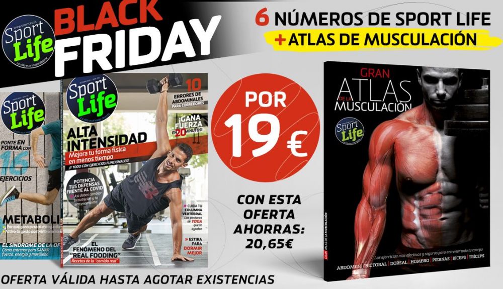 Black Friday SPORT LIFE + ATLAS DE MUSCULACIÓN