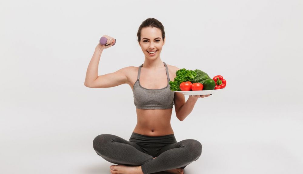 mujer deportista vegetariana mujer deportista vegetariana