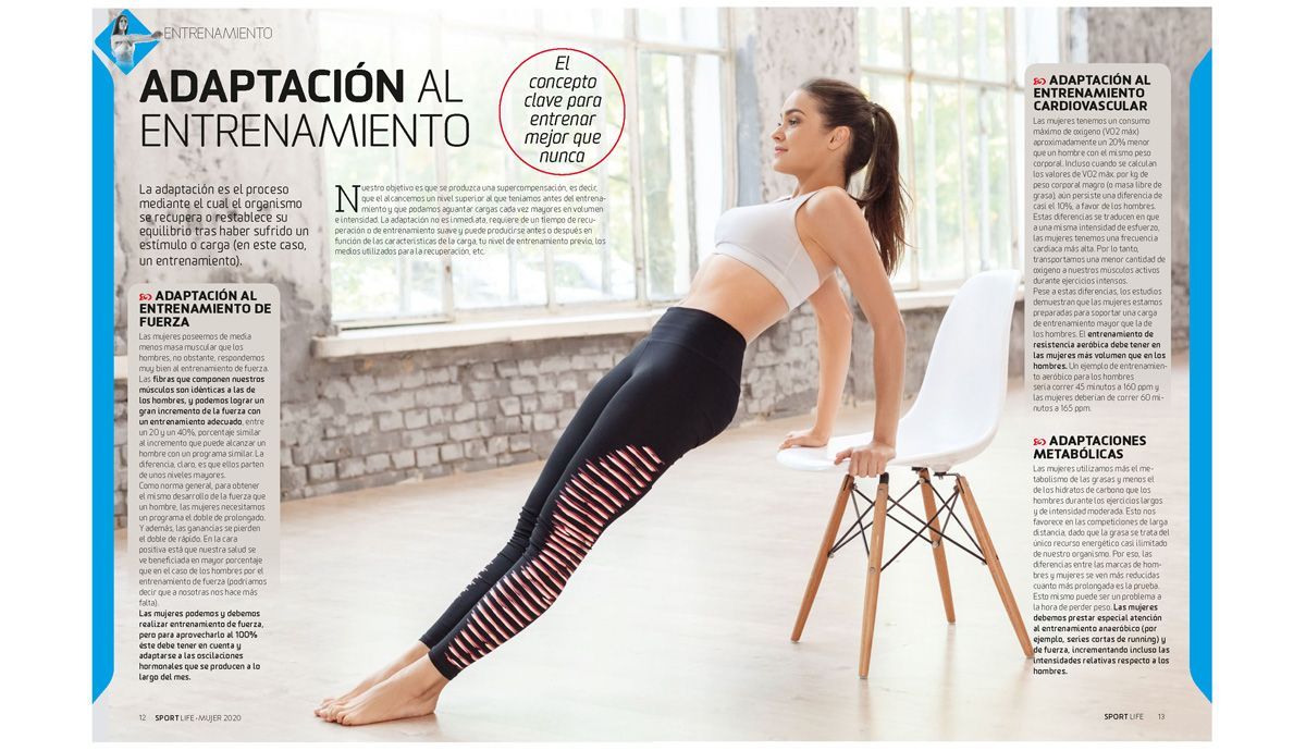 La adaptación al entrenamiento es uno de los artículos de Sport Life Mujer 2021