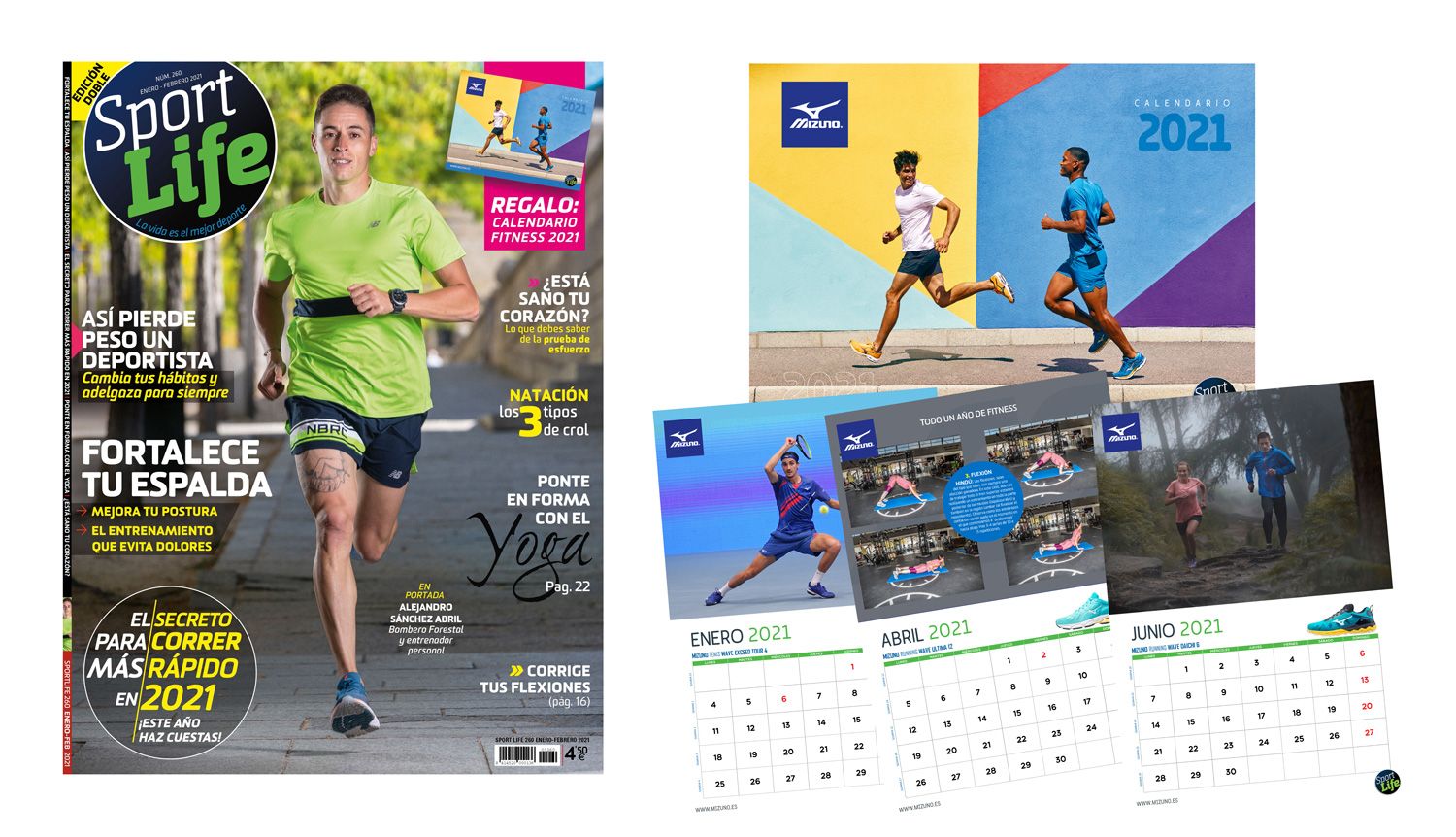 Dos por uno: Calendario Fitness 2020 + Revista Sport Life