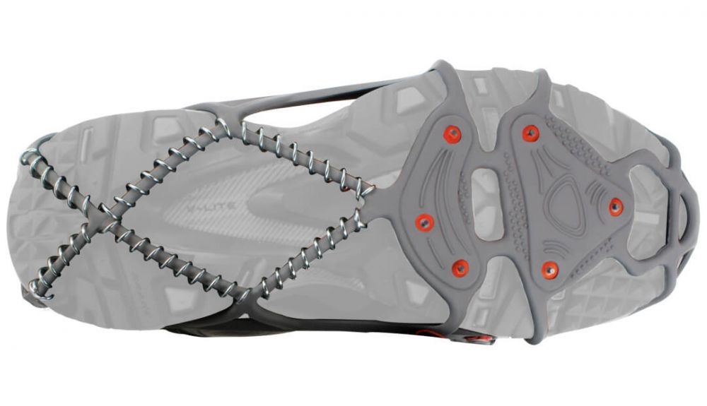 Así quedan montadas las cadenas para zapatillas Yaktrax Run Así quedan montadas las cadenas para zapatillas Yaktrax Run