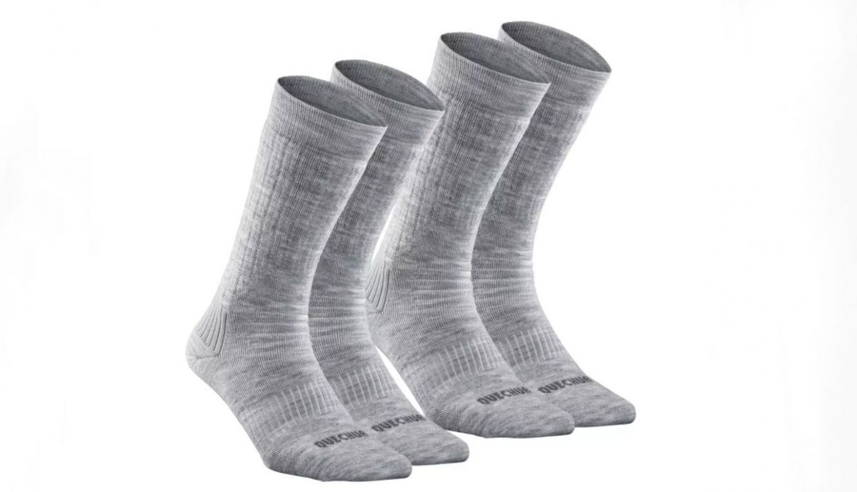 QUECHUA SH100 GRIS 2 PARES QUECHUA SH100 GRIS 2 PARES