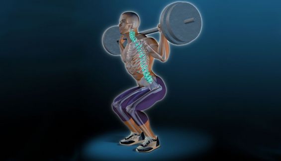 El cuerpo del deportista la columna vertebral