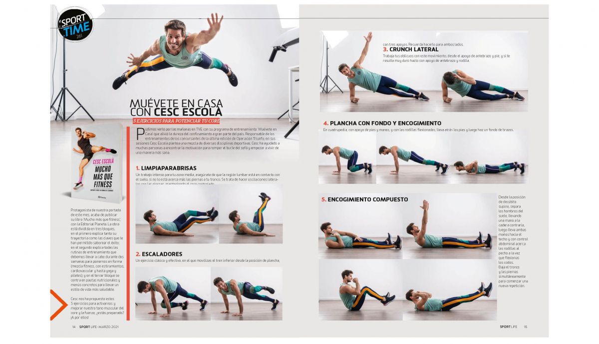 Los ejercicios de Cesc Escolà en Sport Life de marzo Los ejercicios de Cesc Escolà en Sport Life de marzo