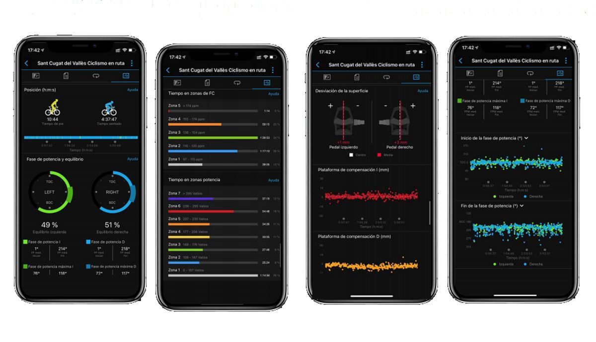 En la app Connect verás todos los datos relacionados con la potencia.