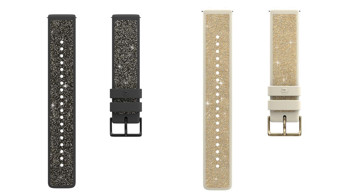 Las correas Polar Crystal están disponibles en oro y en negro