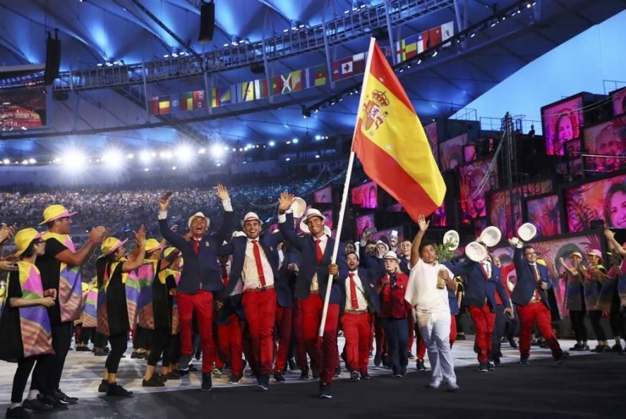 El equipo olímpico español en el desfile inaugural de los Juegos de Río