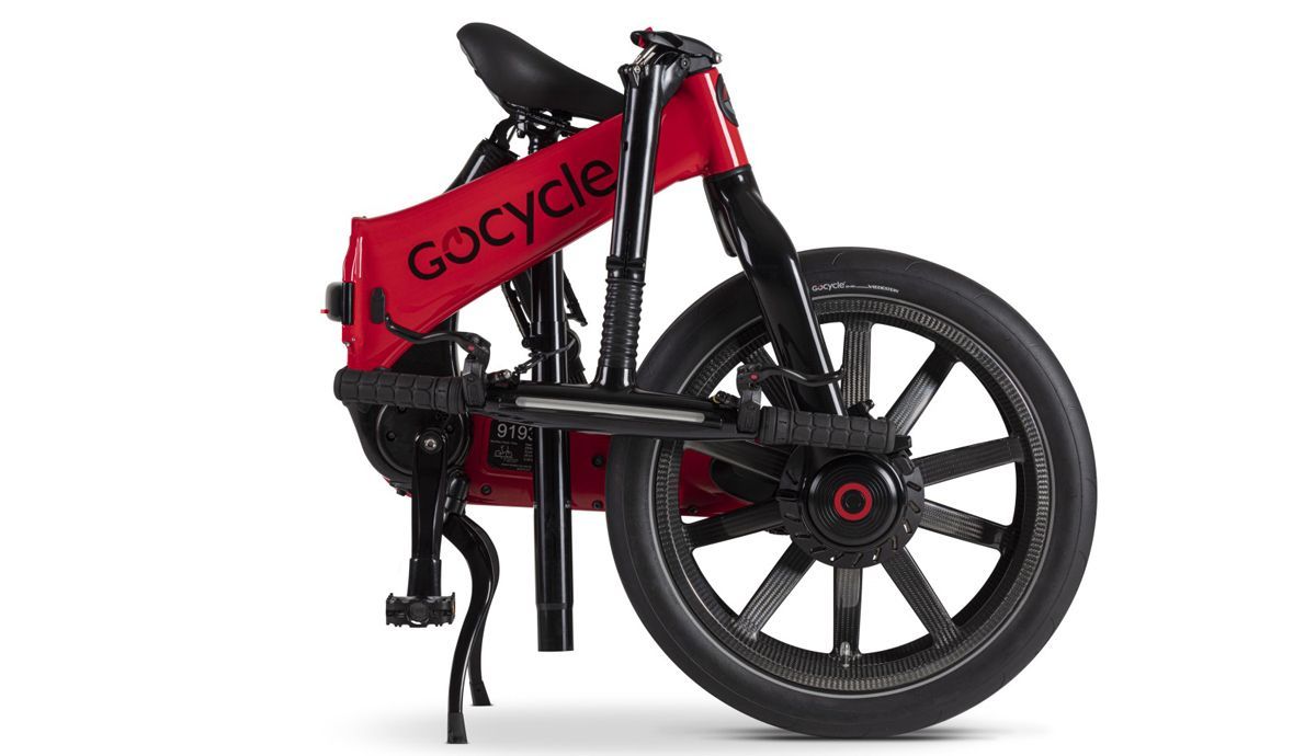 La Gocycle G4 plegada se puede guardar en cualquier parte y transportar con comodidad La Gocycle G4 plegada se puede guardar en cualquier parte y transportar con comodidad
