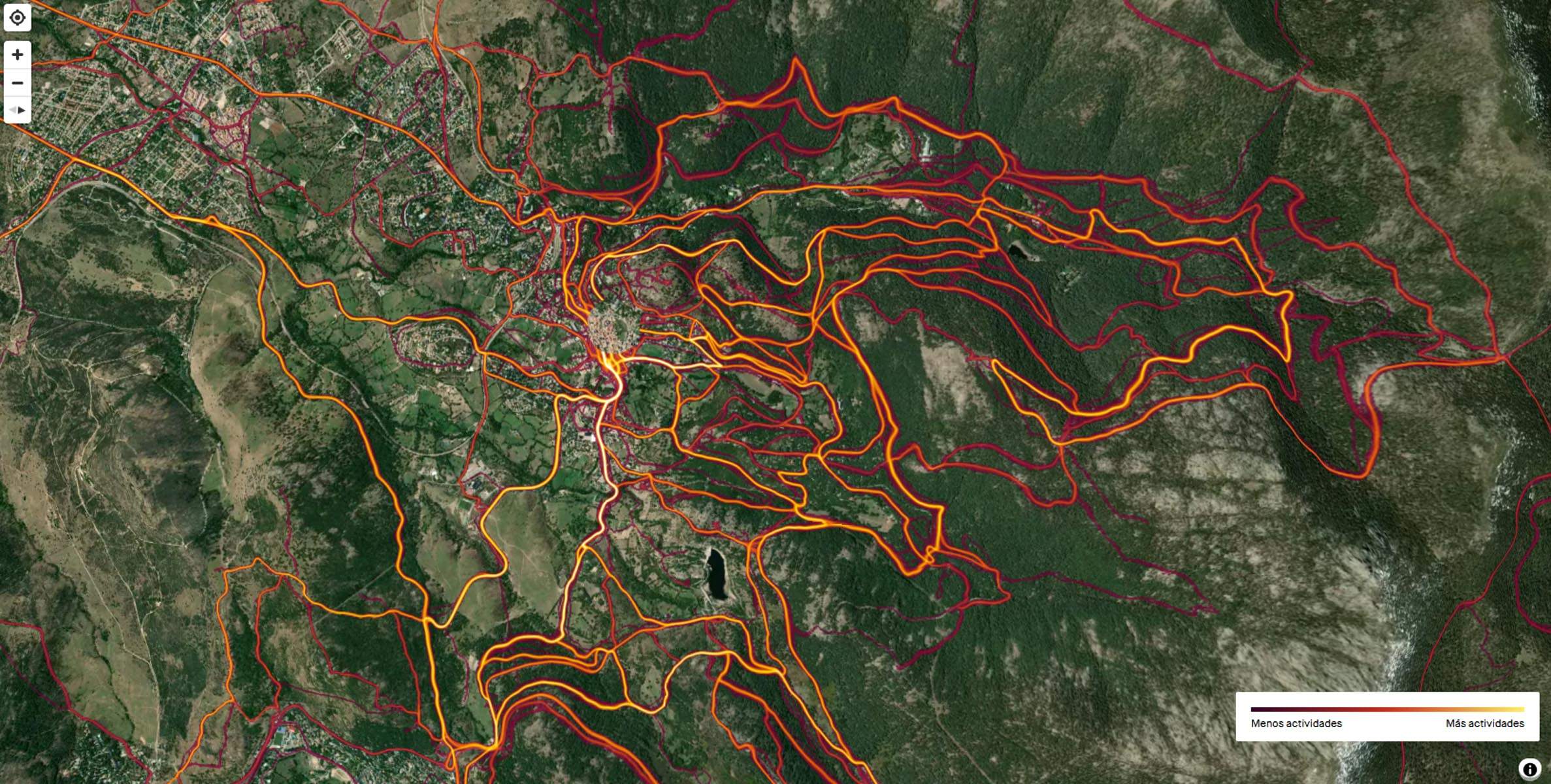 Strava, mapa de calor