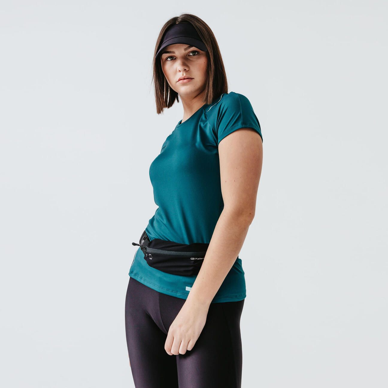 camiseta running run dry mujer turquesa intenso