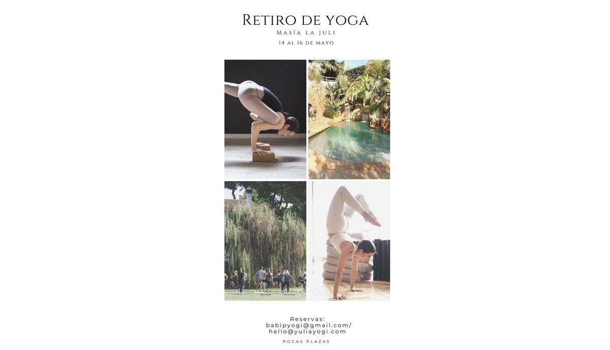 Cartel Retiro de yoga Pineda del Mar