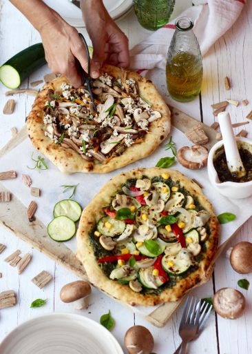 Receta de Whole Pizza de setas y verduras de Judit Soto Receta de Whole Pizza de setas y verduras de Judit Soto
