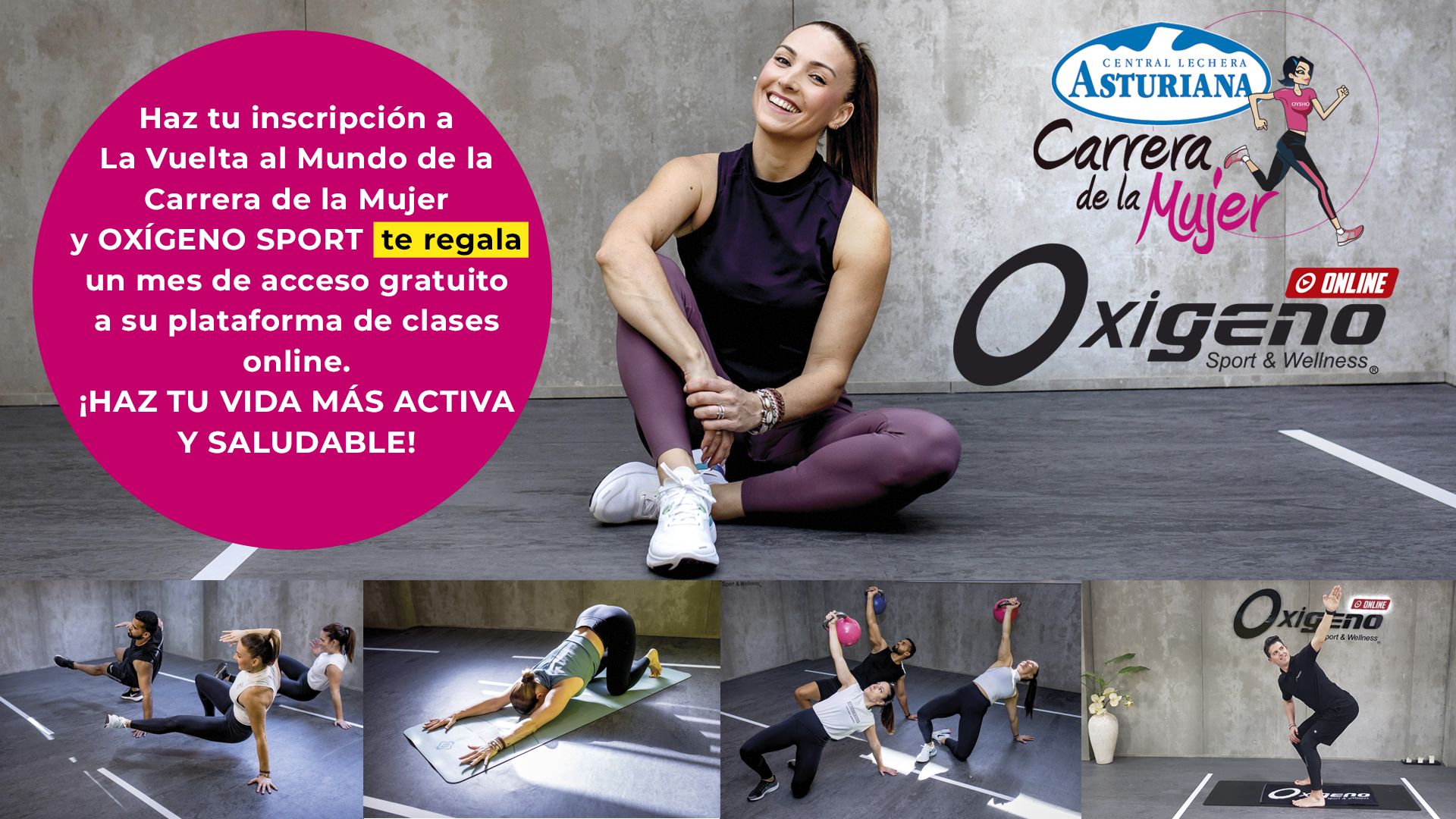 Participa en la Vuelta al Mundo de la Carrera de la Mujer y Oxígeno Sport te regala un mes de acceso a su plataforma online