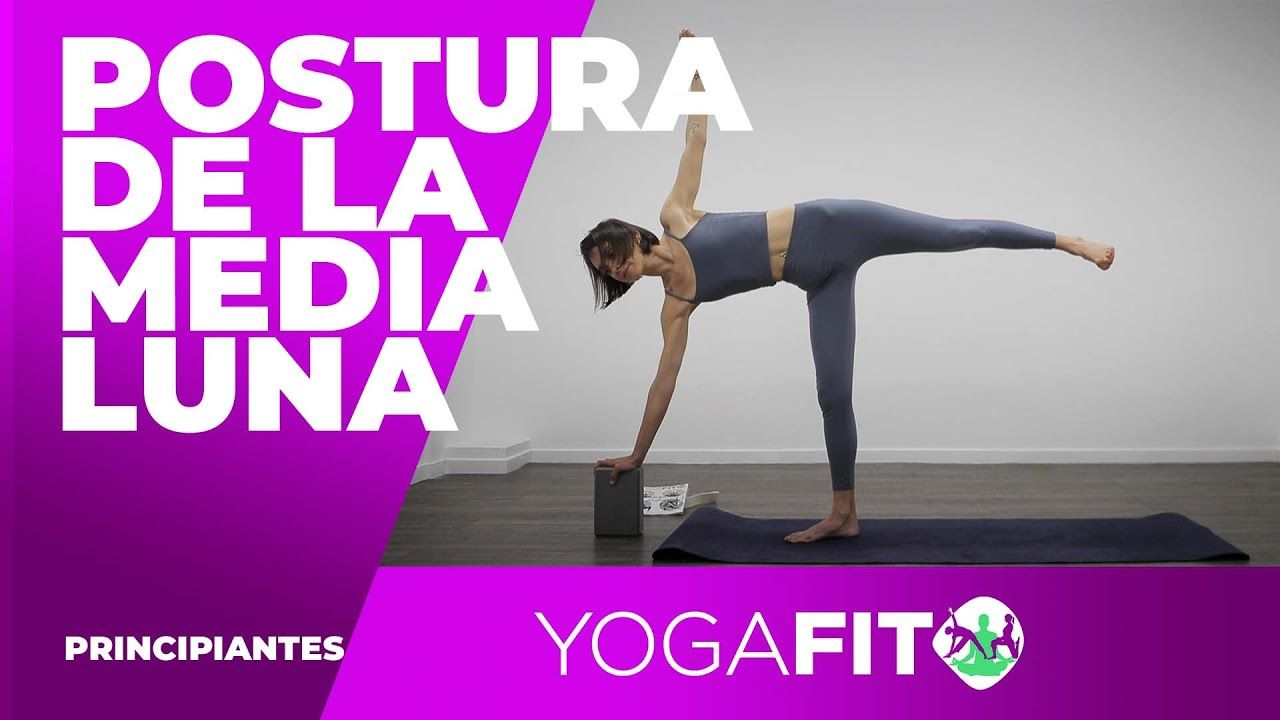 Vídeo cómo hacer la postura de la Luna Creciente, Anjaneyasana