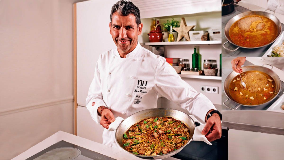 Paella integral de verduras paso a paso con Paco Roncero
