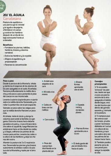 Postura de El Águila Garudasana