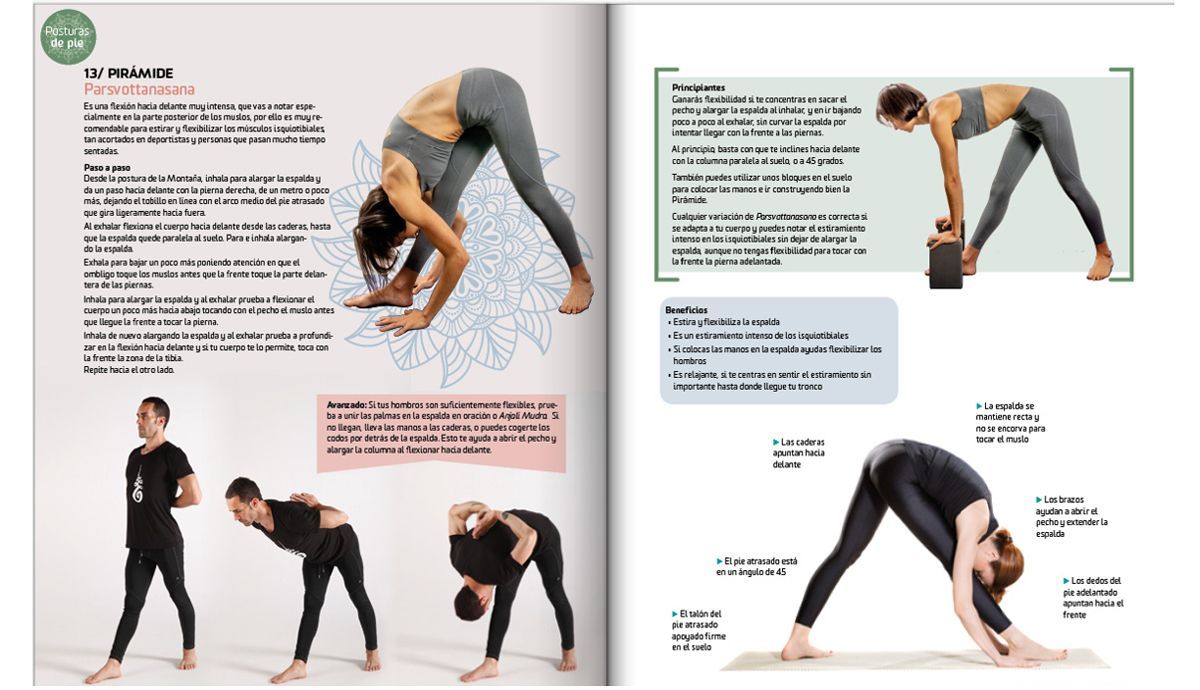 Postura de la piramide parsvottanasana Postura de la piramide parsvottanasana