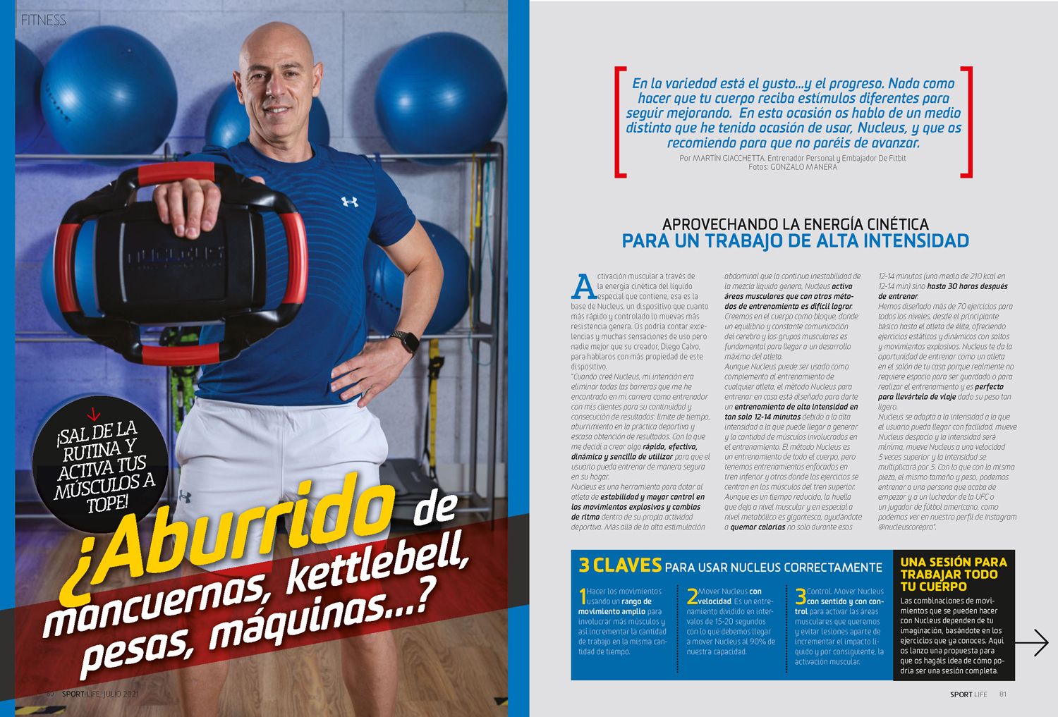 Martín Giacchetta nos enseña Nucleus - Sport Life Martín Giacchetta nos enseña Nucleus - Sport Life