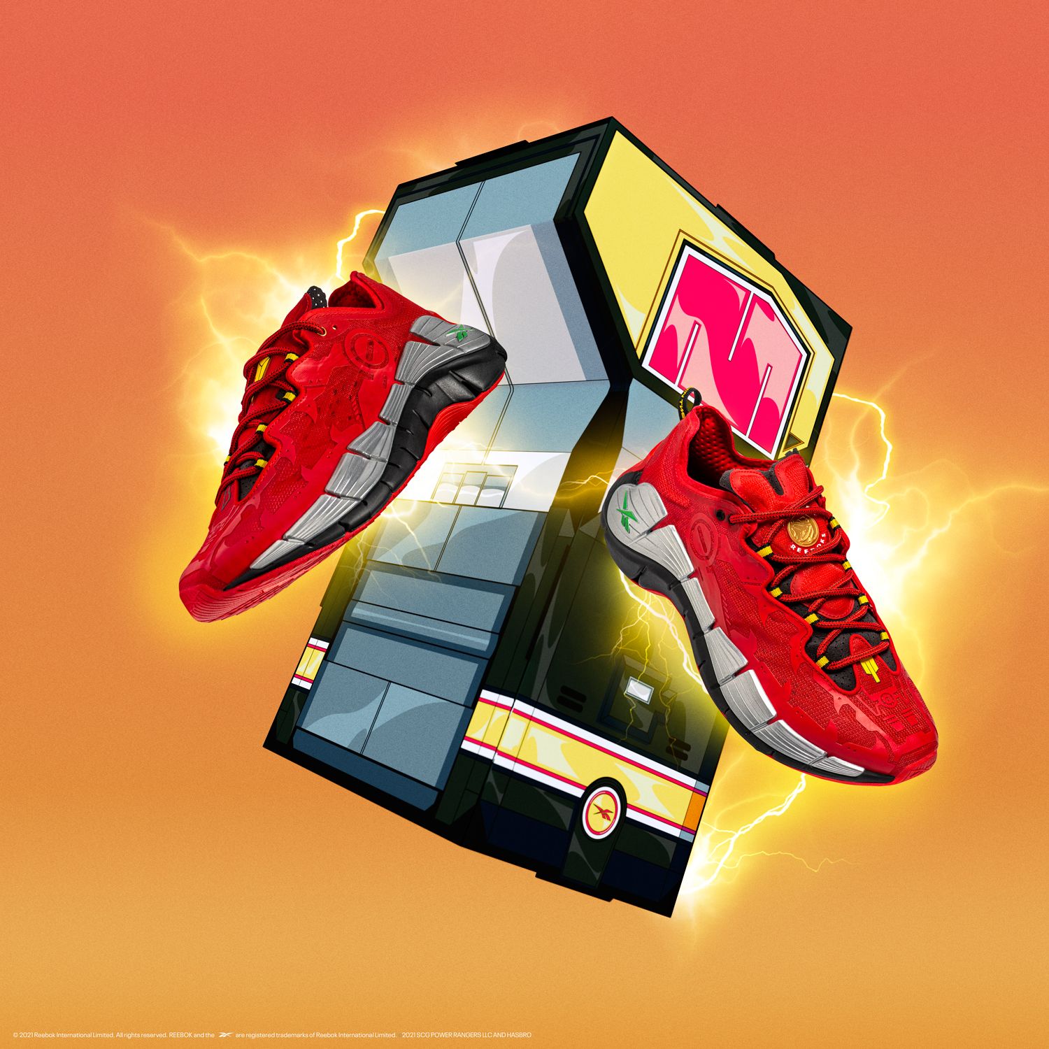 +C23037 C23037 Reebok x MMPR Red Ranger Zig Kinetica II GP 03 746368