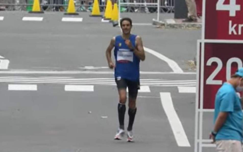 Iván Zarco, último clasificado en la maratón de Tokio 2020