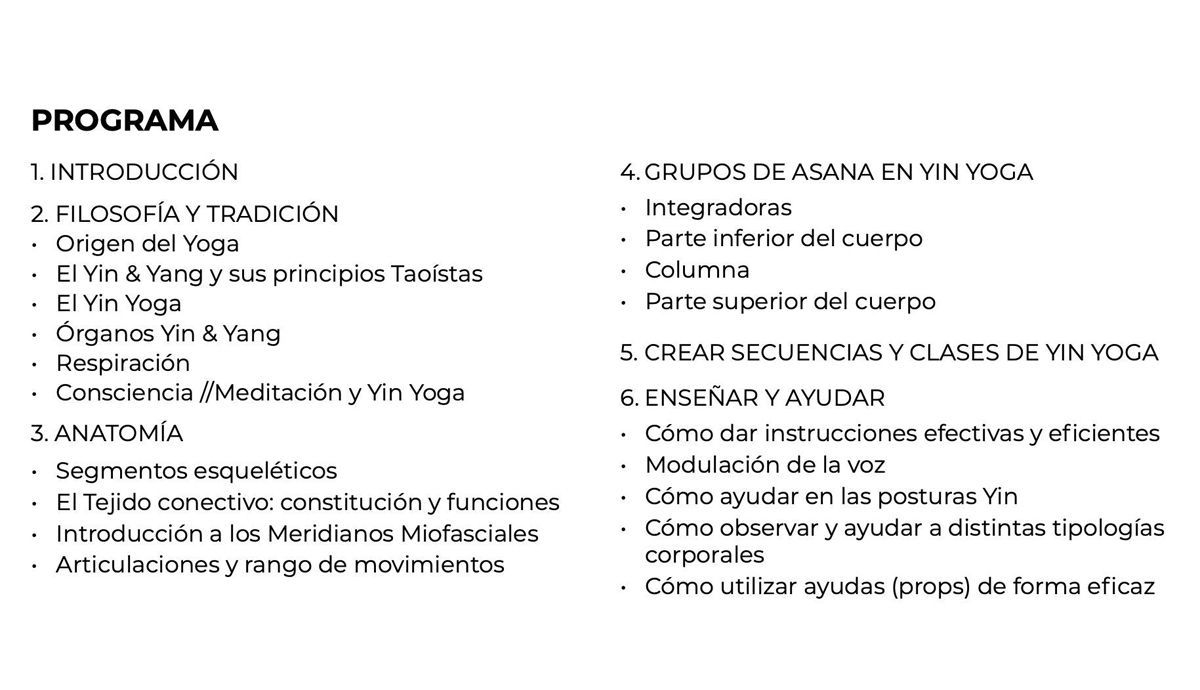 Curso Yin Yoga Inspirity programa 2021