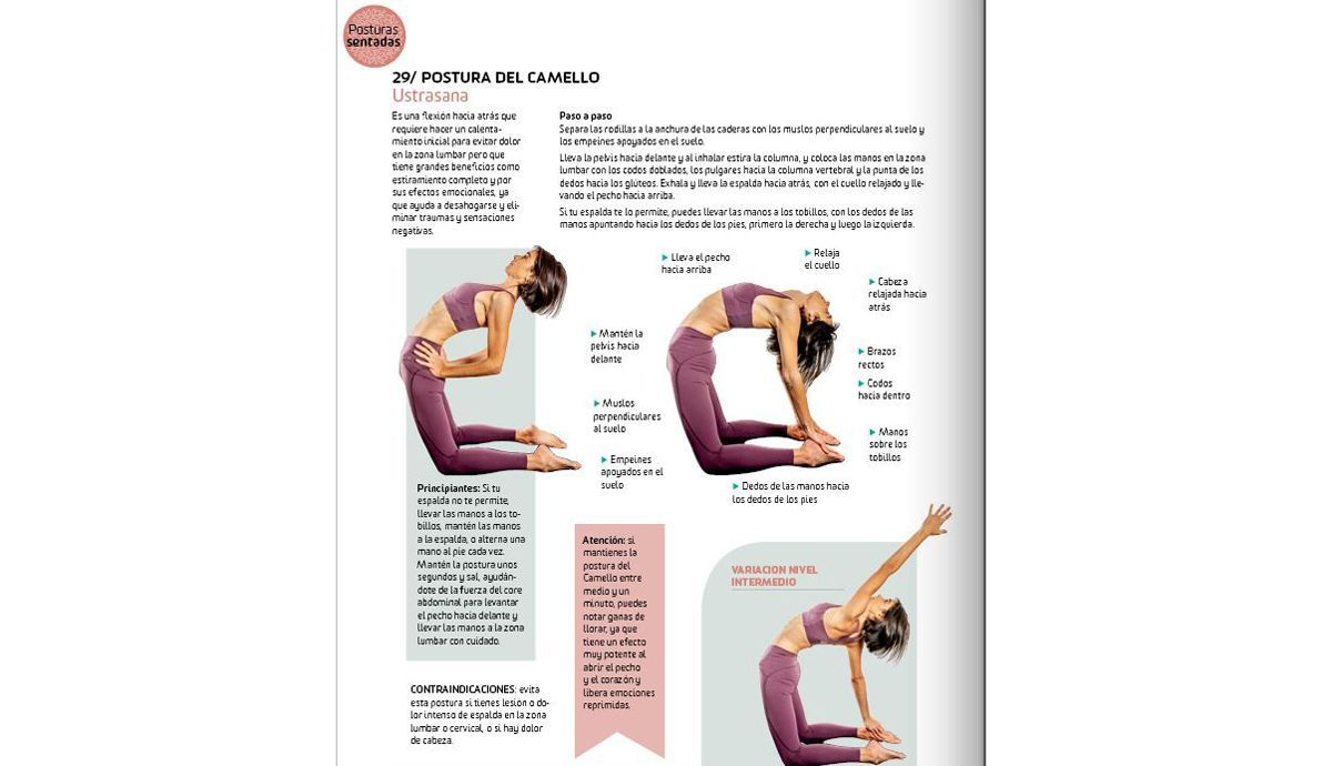 Cómo hacer la postura del Camello o Ustrasana Cómo hacer la postura del Camello o Ustrasana