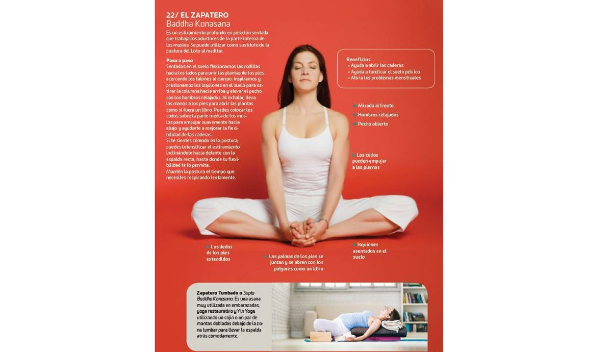 Cómo hacer la postura del Zapatero o Baddha Konasana con YogaFit 5