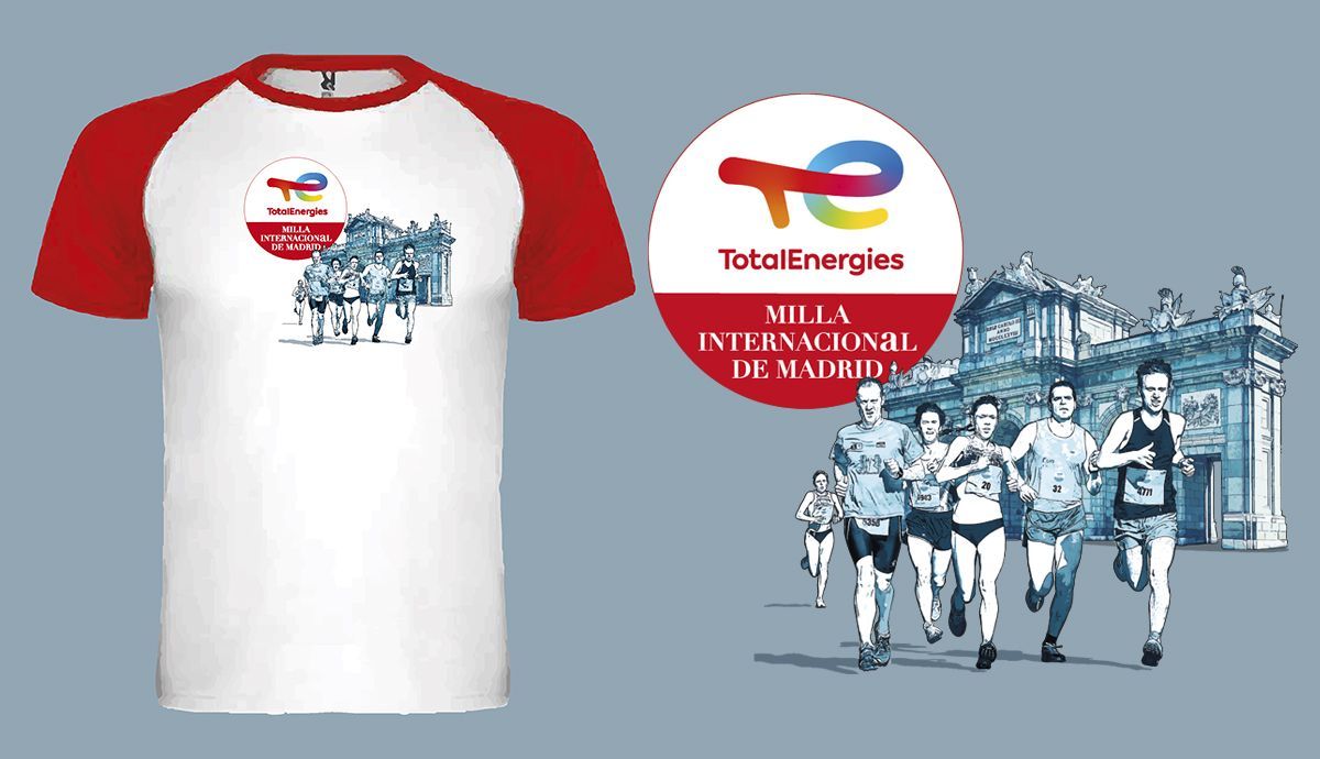 La camiseta oficial de la nueva Milla de Madrid que nace con el patrocinio de TotalEnergies