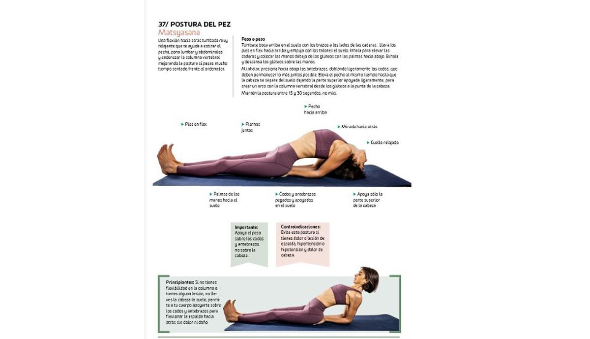 Postura del Pez o Matsyasana en YogaFit 5