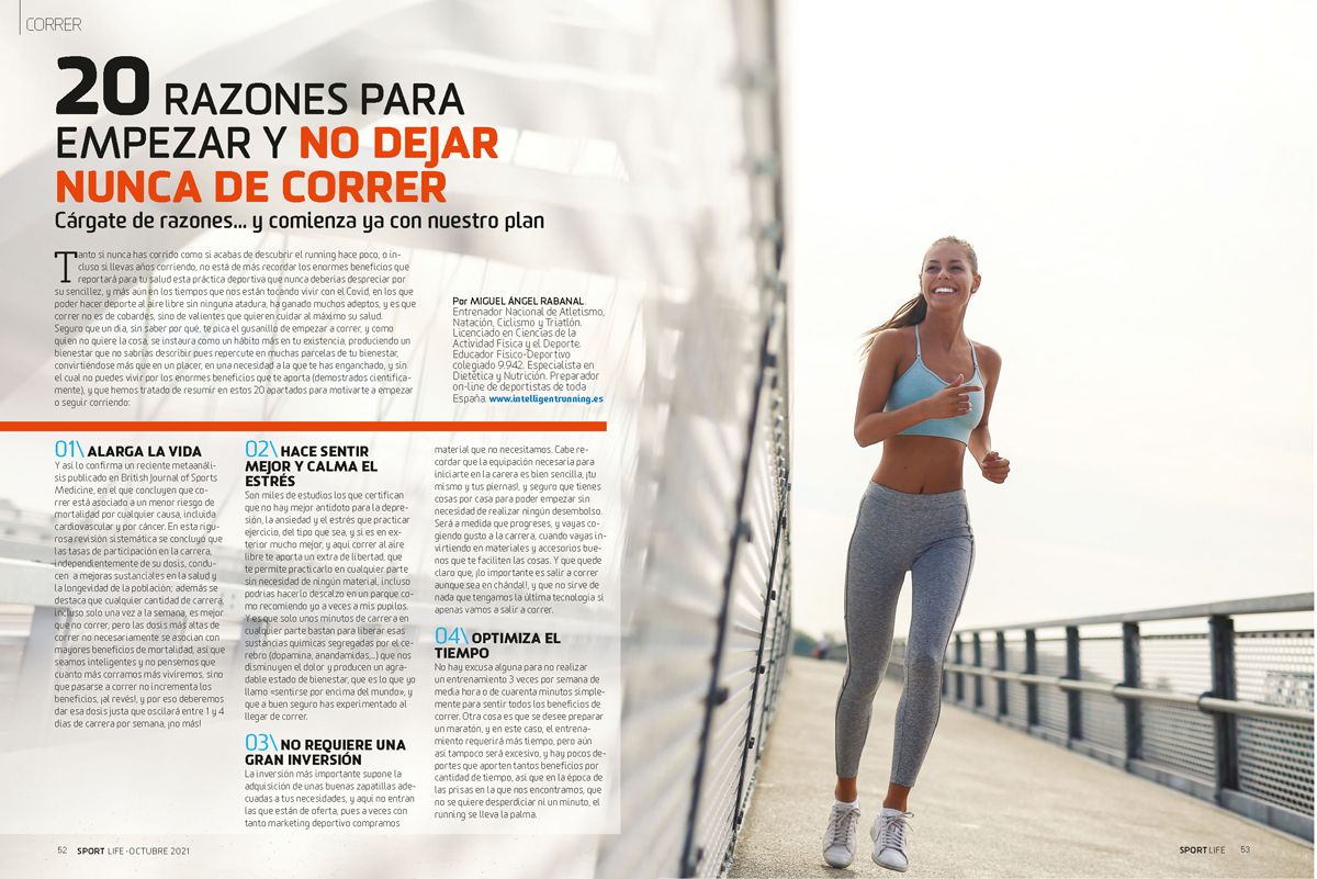 20 razones para no parar nunca de correr, en Sport Life 267 20 razones para no parar nunca de correr, en Sport Life 267
