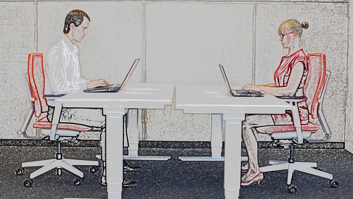 Practica 5 minutos de yoga en la oficina
