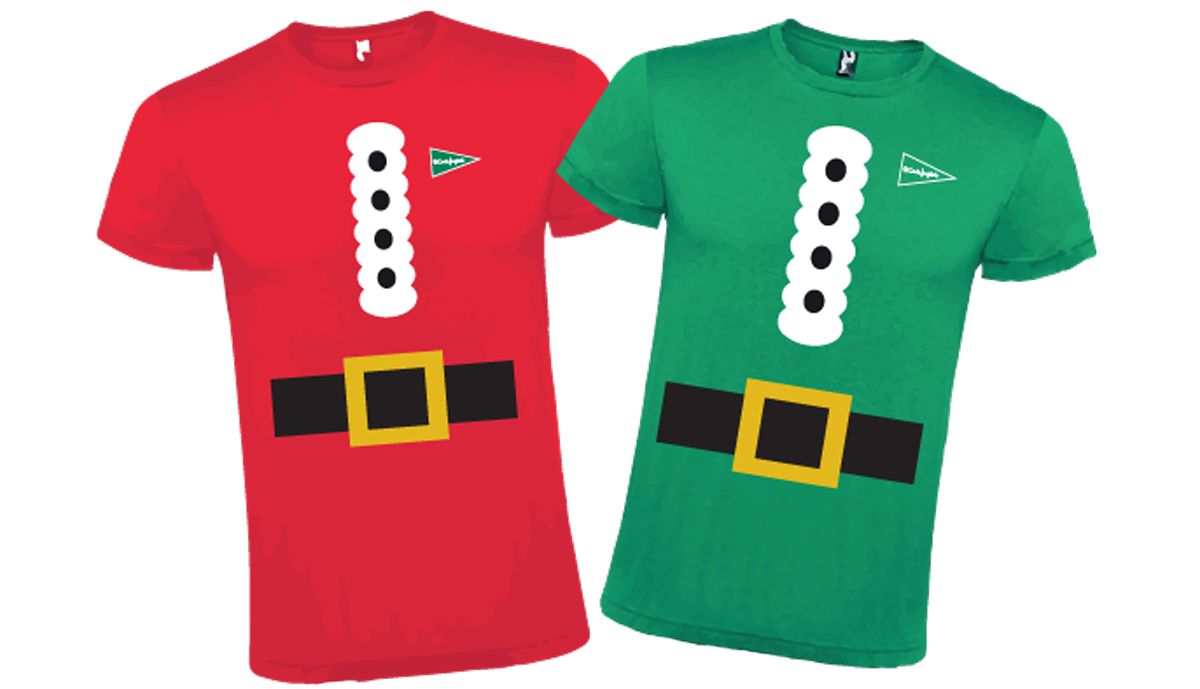 Camiseta oficial de Papá Noel y Elfo de la Carrera Virtual de Papá Noel El Corte Inglés 2021