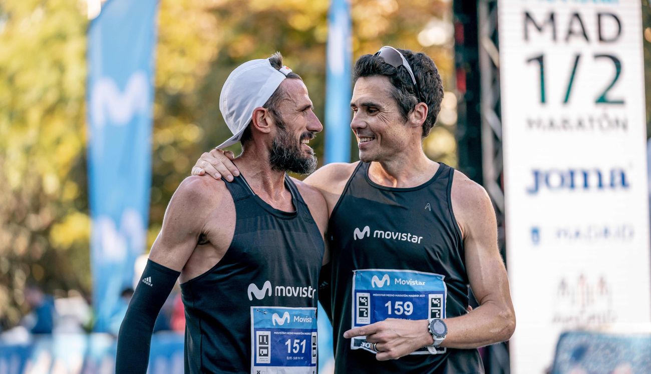 El día que Gómez Noya fue liebre de Chema Martínez en el Movistar Medio Maratón de Madrid